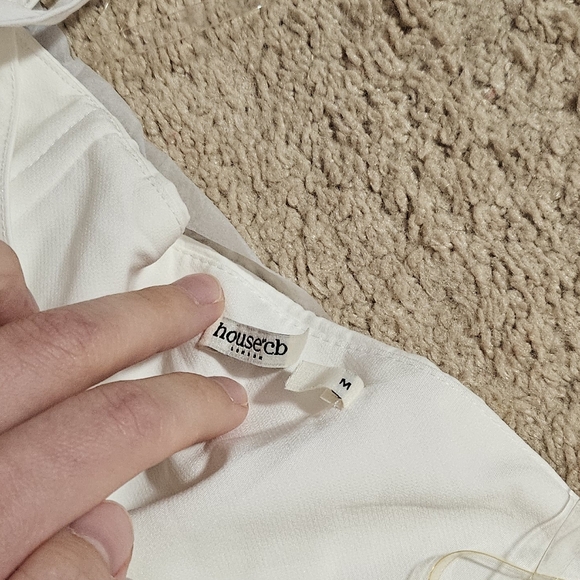 HOUSE OF CB Adabella White Cotton Halter Sundress - Picture 10 of 11